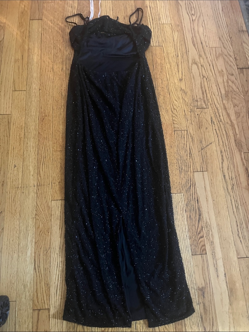 Oh Polly Monte Carlo Embellished Cowl Neck Maxi Dress in Black Sz US 12 - Picture 5 of 9